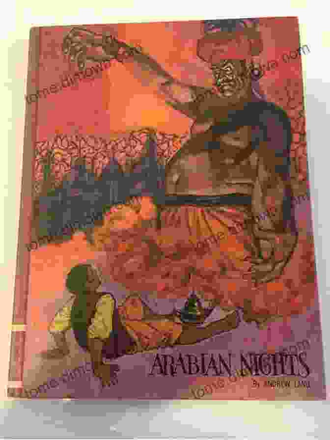 Cover Of Andrew Lang's 'The Arabian Nights' With Intricate Golden Designs And Aladdin's Lamp Study Guide For Andrew Lang S The Arabian Nights