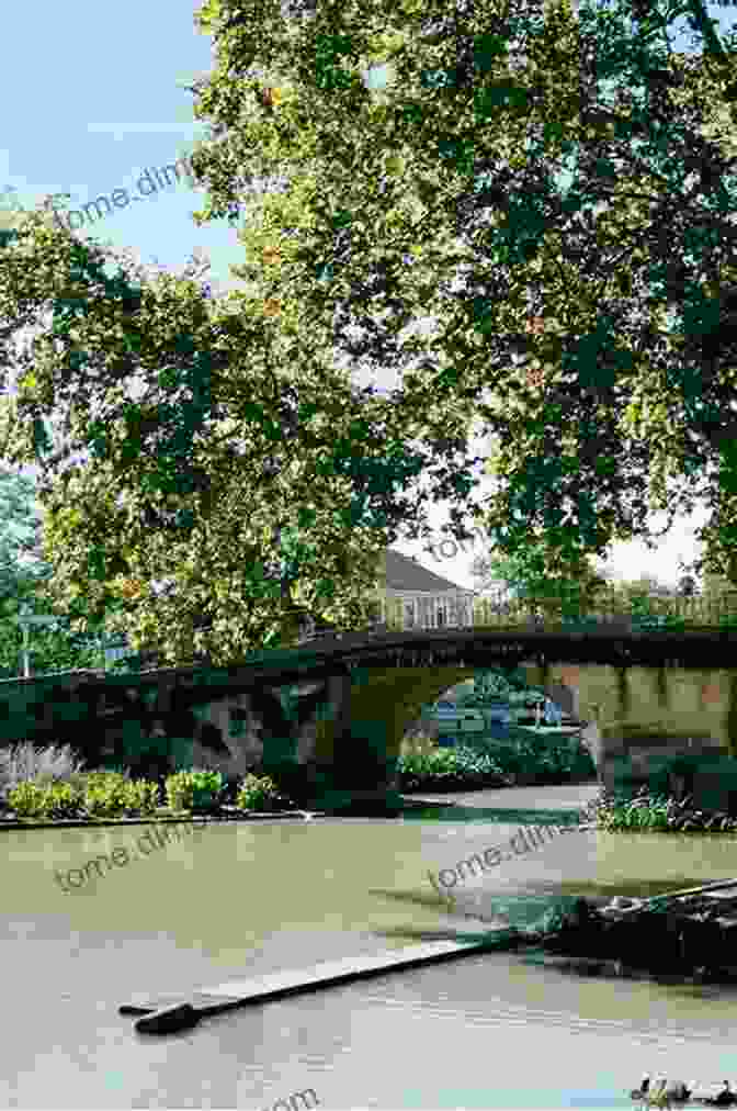 Stone Bridge Over Canal Du Midi, With Lush Vegetation And A Boat Passing Through The Plastic Butterfly: Meanderings On The Canal De La Garonne And Canal Du Midi